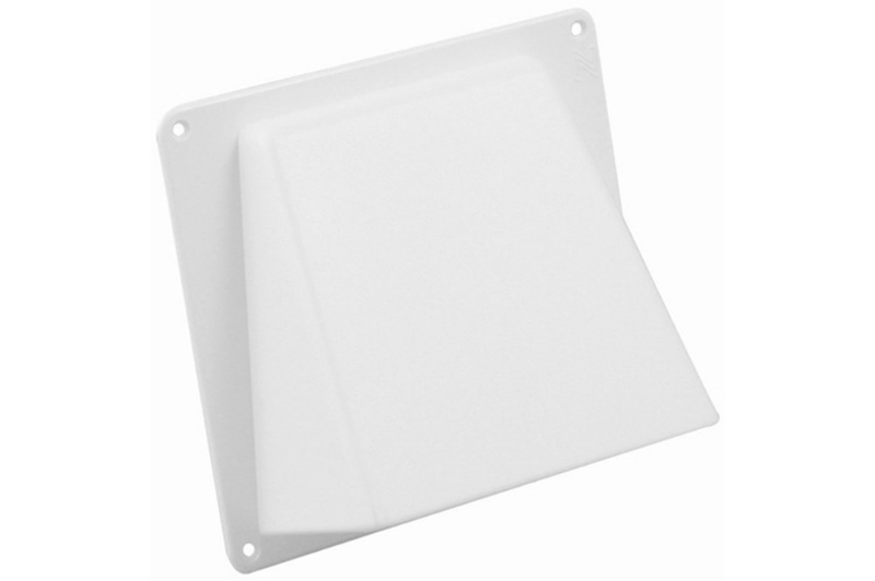 Afbeeldingen van Gevelklep ø 100mm PS, kunststof wit