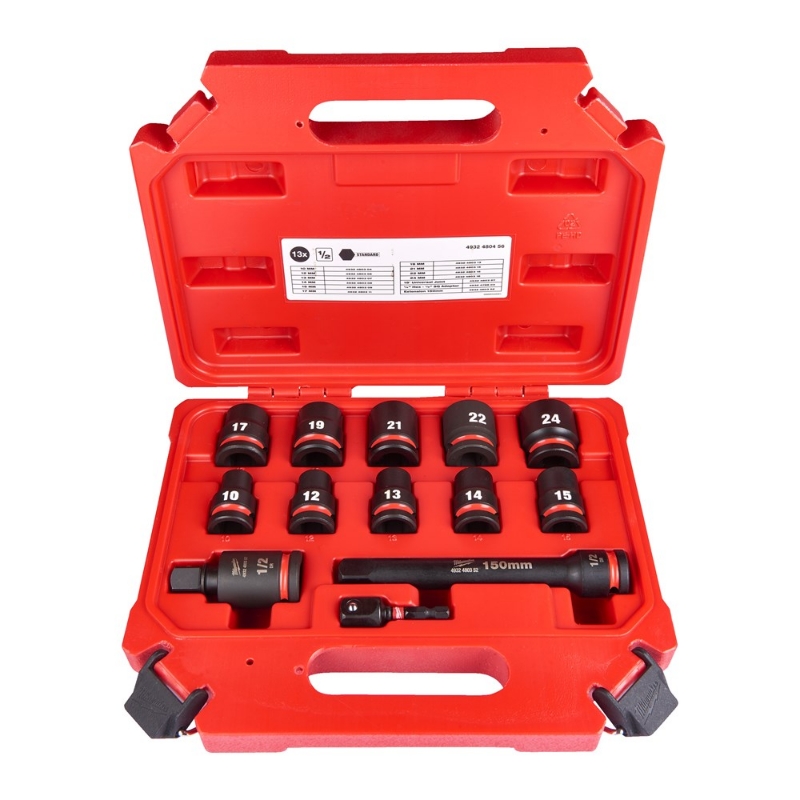 Afbeeldingen van Shockwave™ dop Hex 1/2 kort set-13pc