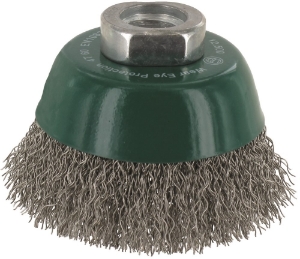 Afbeeldingen van Komborstel M14 Ø60x0,3 mm gegolfd RVS draad