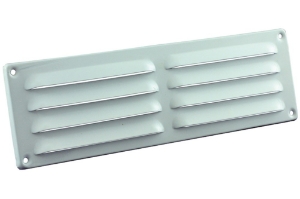 Afbeeldingen van Schoepenrooster 300x90mm aluminium wit