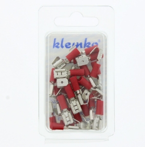 Afbeeldingen van Blister verpakte Geïsoleerde Vlakstekerhuls+tab 6,3mm voor 0