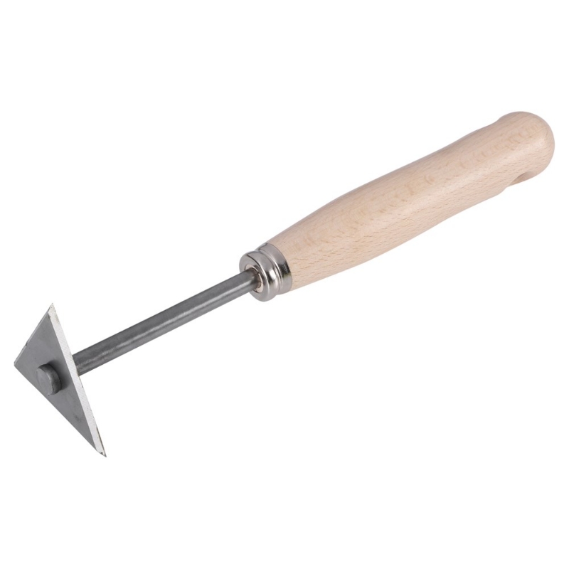Afbeeldingen van Copenhagen Pro driehoekschraper, dun, 6 cm, FSC houten handvat.
