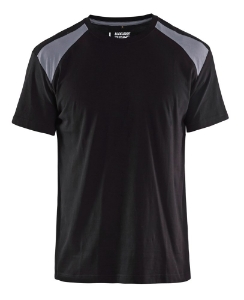 Afbeeldingen van Blåkläder/T-shirt bi-colour/3379/Zwart/Grijs/XXL