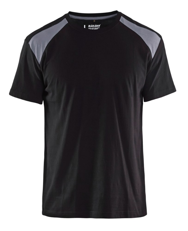 Afbeeldingen van Blåkläder/T-shirt bi-colour/3379/Zwart/Grijs/XXL