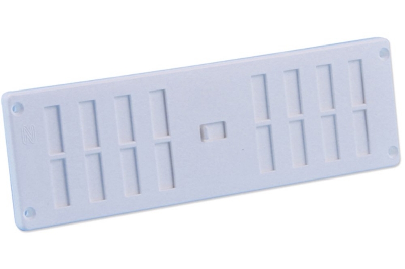 Afbeeldingen van Afsluitbaar ventilatierooster 250x80mm PS, kunststof wit