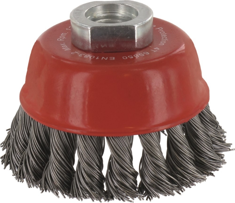 Afbeeldingen van Komborstel M14 Ø65x0,50 mm getordeerd staaldraad