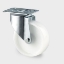Afbeeldingen van Zwenkwiel met plaat wit 125mm Max. 250kg