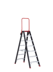 Afbeeldingen van Taurus dubbel oploopbare trap TDO 2 x 7 met beugel