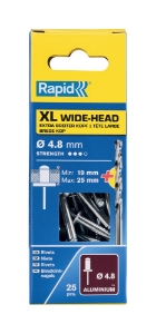 Afbeeldingen van Rapid 4,8x30mm XL blindklinknagels 25 st. + boor, Blister