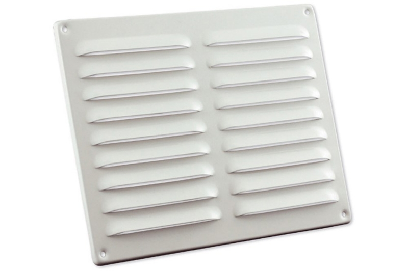 Afbeeldingen van Schoepenrooster 250x200mm aluminium wit