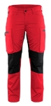 Afbeeldingen van Blåkläder/Dames Service werkbroek Stretch/7159/Rood/Zwart/C38