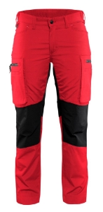 Afbeeldingen van Blåkläder/Dames Service werkbroek Stretch/7159/Rood/Zwart/C38