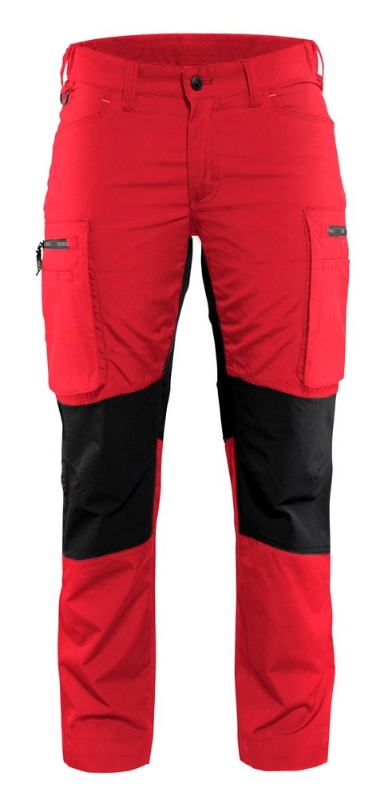 Afbeeldingen van Blåkläder/Dames Service werkbroek Stretch/7159/Rood/Zwart/C38