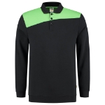 Afbeeldingen van POLOSWEATER BLACKLIME L