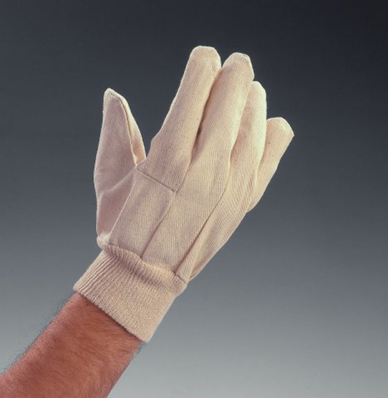 Afbeeldingen van Handschoen ecru, keperdoek, tricot manchet, Non branded