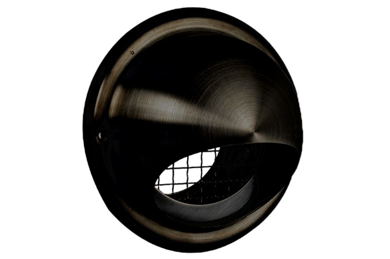 Afbeeldingen van Bolrooster Ø125mm met grof gaas Zwart