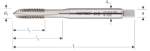 Afbeeldingen van HSS-E Machinetap '800', doorlopend, DIN 371, type B, M2