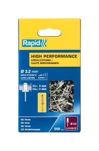 Afbeeldingen van Rapid 3,2x8mm High Performance blindklinknagels 500 st., Box