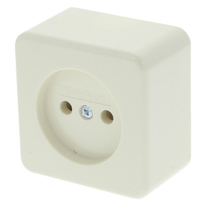 Afbeeldingen van Berker AP Contactdoos OPB 1V Creme