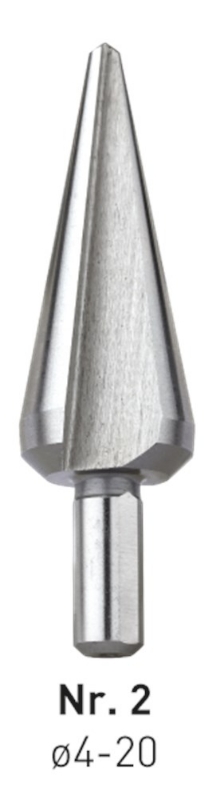 Afbeeldingen van HSS Conische plaatboor Nr.2 / ø5-20
