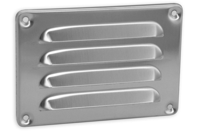 Afbeeldingen van RVS schoepenrooster 130x90mm