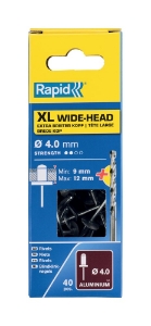 Afbeeldingen van Rapid 4x16mm XL blindklinknagels 40 st. + boor, Blister