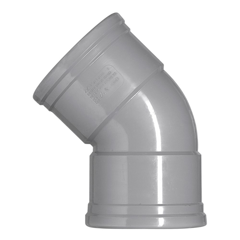 Afbeeldingen van 125mm bocht dw 2xmm 45