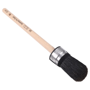 Afbeeldingen van Copenhagen Pro Classic ovale kwast, maat 35, zwart Chinees varkenshaar, FSC houten steel, *****.