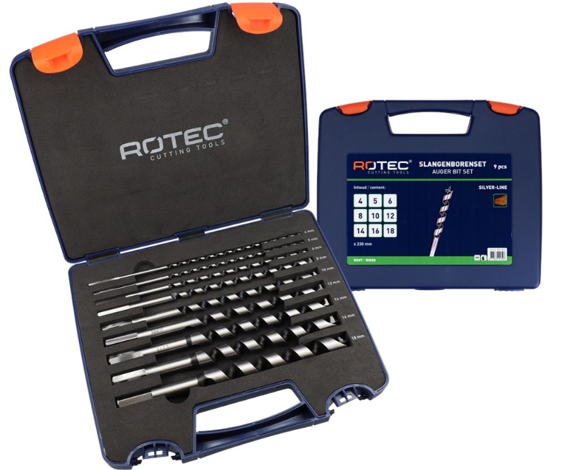 Afbeeldingen van Slangenborenset '240', 9-dlg, ø4-18x230