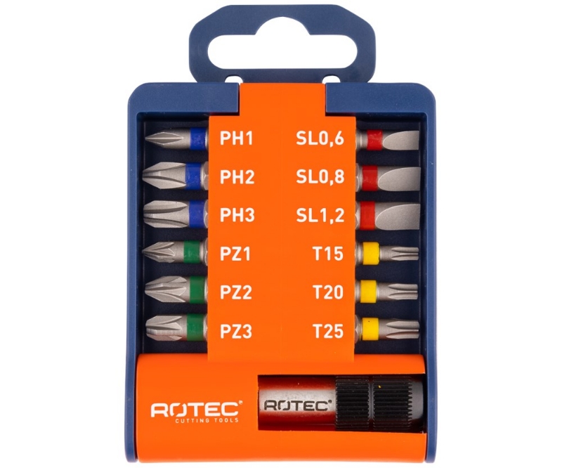 Afbeeldingen van Bit- & bithouder-set OPTI-LINE, bits PH-PZ-SL-TX 13-dlg.