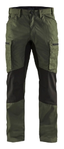 Afbeeldingen van Blåkläder/Service werkbroek stretch/1459/Army Groen/Zwart/C50