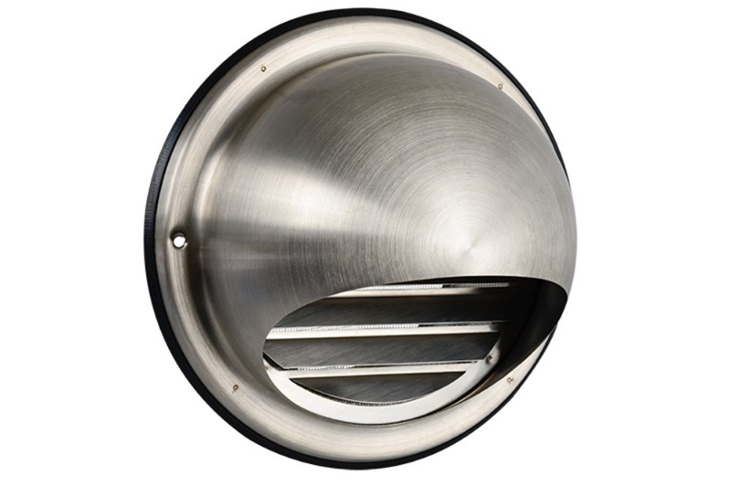 Afbeeldingen van Buitenrooster bol model ø 150mm RVS