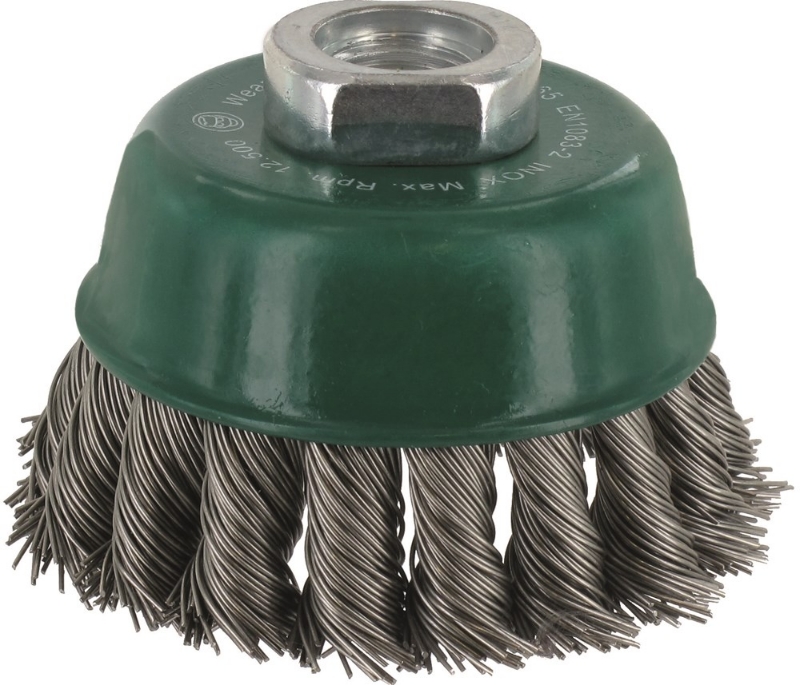 Afbeeldingen van Komborstel M14 Ø65x0,50 mm getordeerd RVS-draad