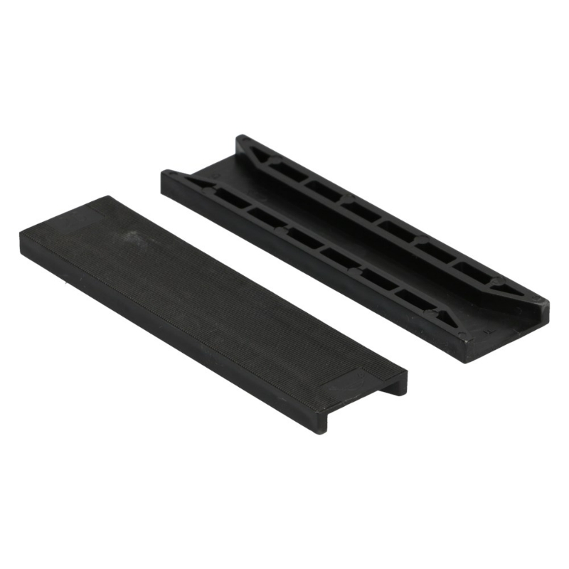 Afbeeldingen van Kunststof Tunnelblokje 26x6 mm zwart - zakje/100 stuks