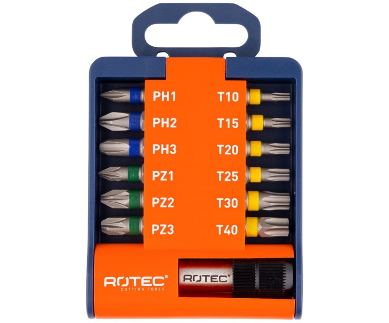 Afbeeldingen van Bit- & bithouder-set OPTI-LINE, bits PH-PZ-TX 13-dlg.