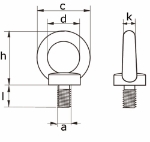 Afbeeldingen van Ringschroef Type 580 M10 RVS AISI 316