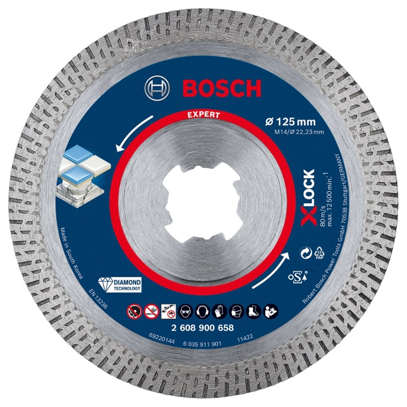 Afbeeldingen van Bosch X-Lock diamantzaagblad voor tegels/natu