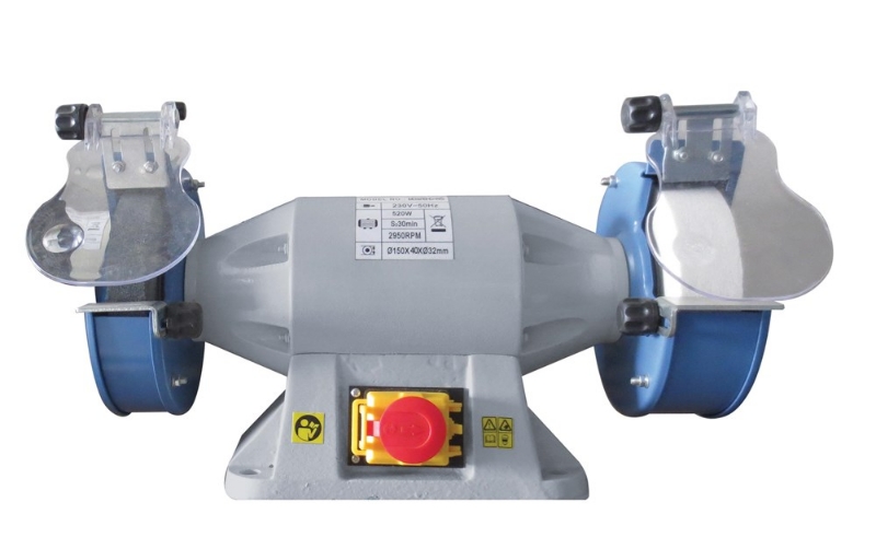 Afbeeldingen van WSM 150 W DUBBELE SLIJPMOLEN WITTE STEEN