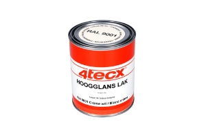 Afbeeldingen van 4Tecx Hoogglans lak RAL 9001 crème wit 0,75lt