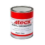 Afbeeldingen van 4Tecx Acryl grondverf zwart 0,75ltr