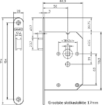 Afbeeldingen van 4Tecx Loopslot RVS 1255/87 draairichting 1