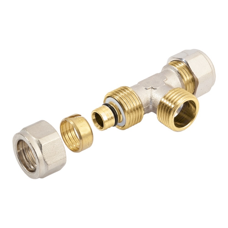 Afbeeldingen van BONFIX Alu-knel T-stuk 16 x 1/2" buitendraad