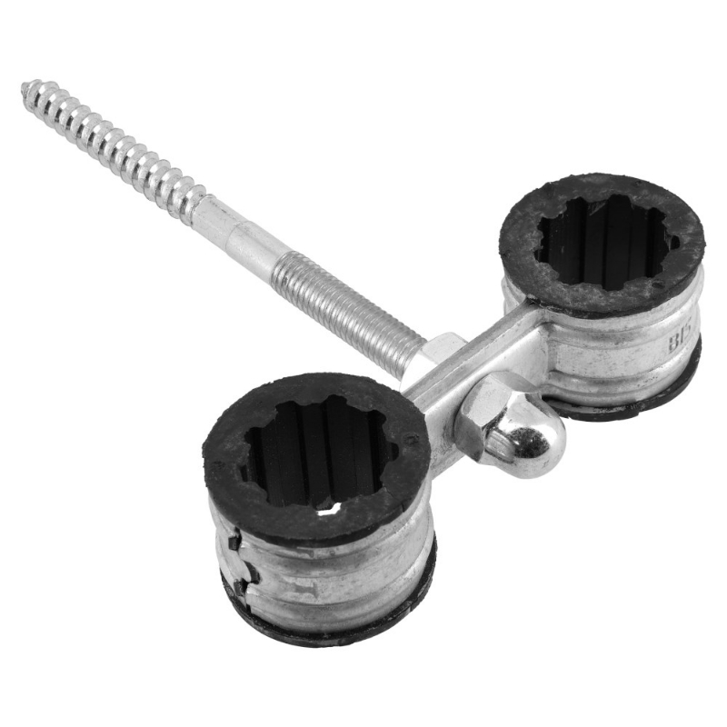 Afbeeldingen van BONFIX Dubbele radiatorbgl. 22mm met muurpen