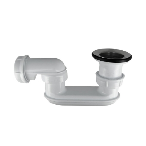 Afbeeldingen van BONFIX douchebaksifon met RVS flens, plugbout