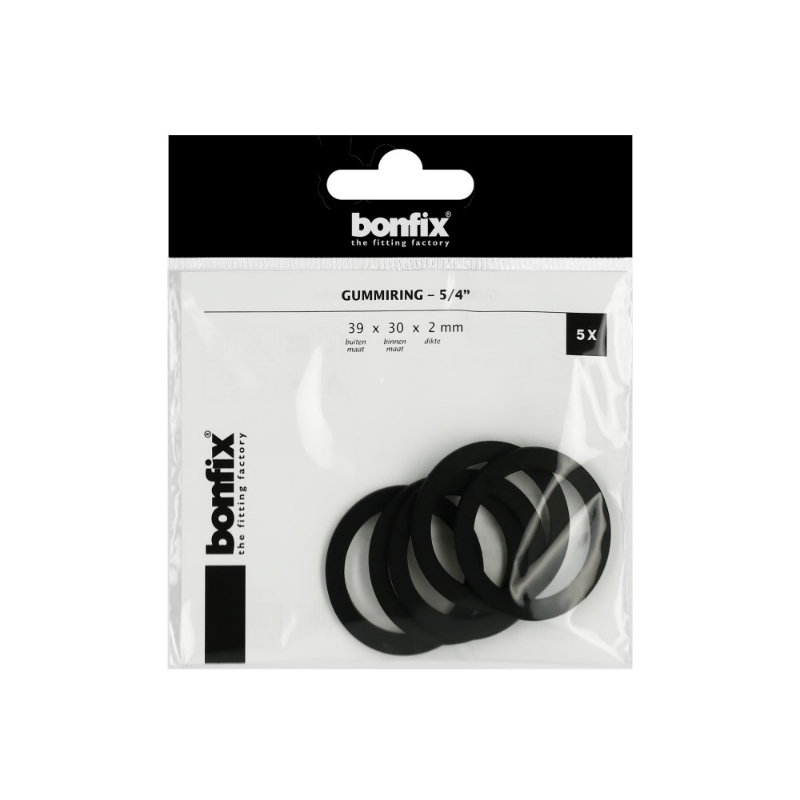 Afbeeldingen van BONFIX Gummiring 5/4" (39 x 30 x 2 mm) 5 stuk