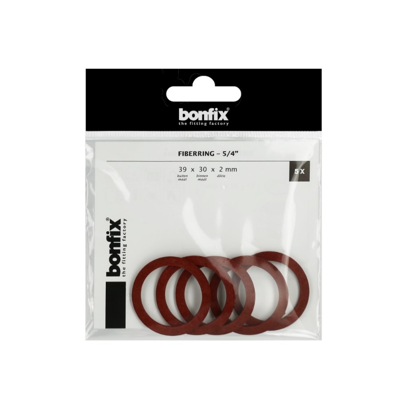 Afbeeldingen van BONFIX Fiberring 5/4" (39 x 30 x 2 mm) 5 stuk