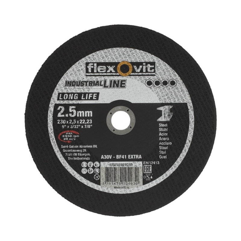 Afbeeldingen van Doorslijpschijf staal A30V 230x2,5x22,23 T41