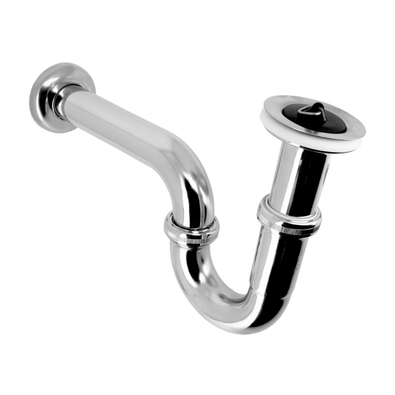 Afbeeldingen van BONFIX messing verchroomde wastafelsifon met