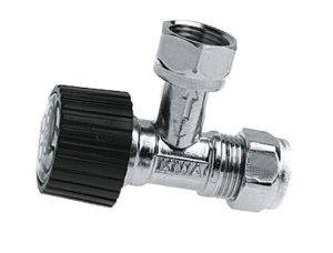 Afbeeldingen van BONFIX Hoekstopkraan 3/8"x12 knel vernikkeld