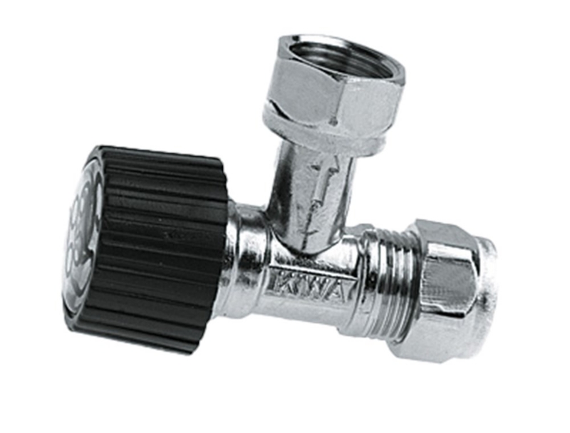 Afbeeldingen van BONFIX Hoekstopkraan 3/8"x12 knel vernikkeld